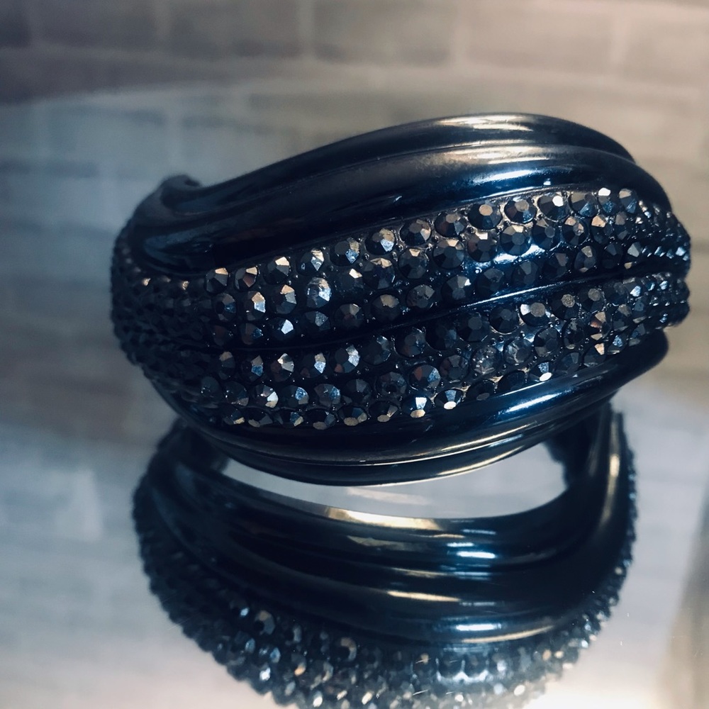 Dark metal , bling , cuff bracelet